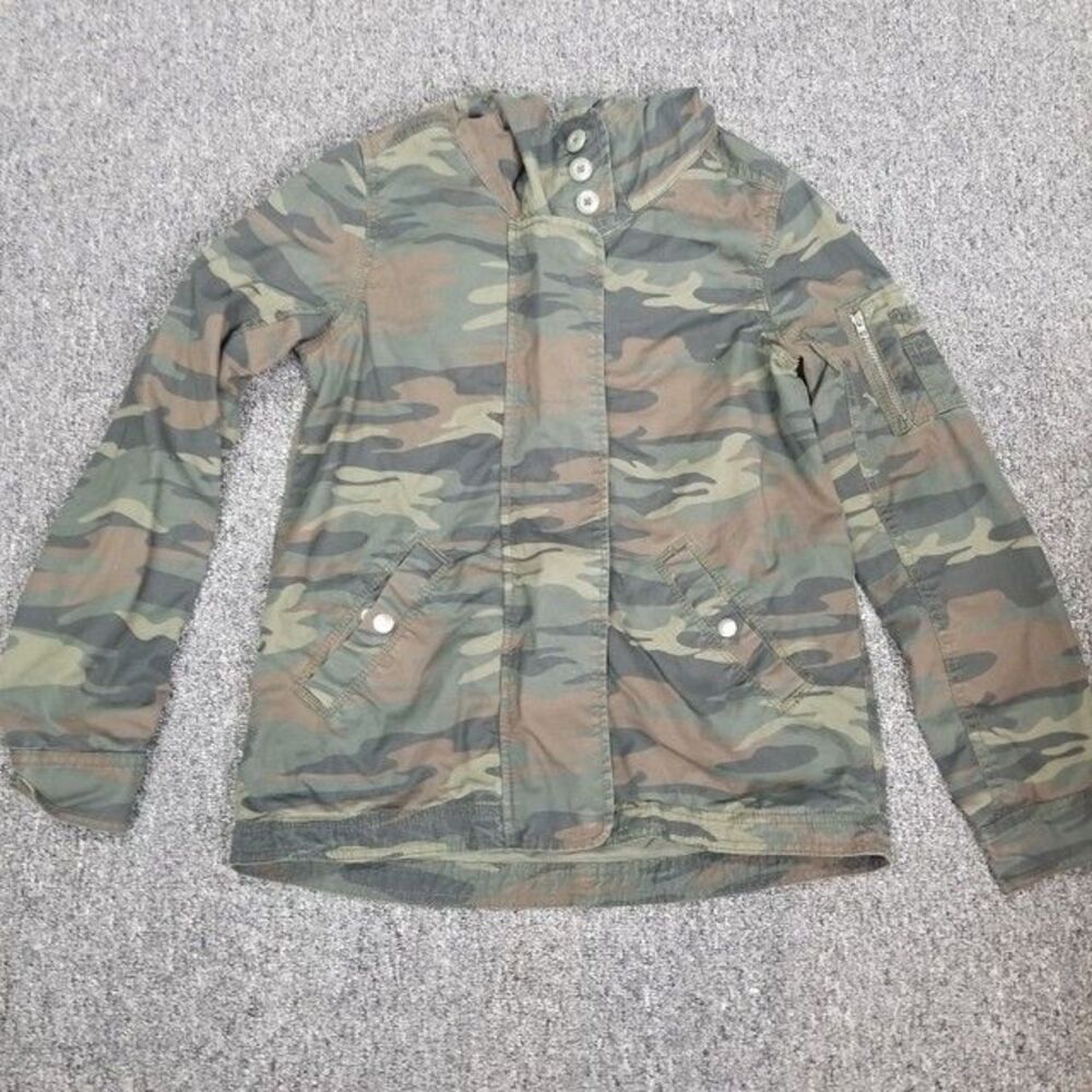 American Eagle Floral Embroidered Love Cabin Core Hooded Utility Y2K Jacket XS